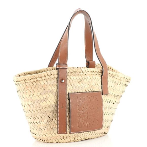 Loewe Basket Tote Raffia Small Brown - Picture 3 of 8